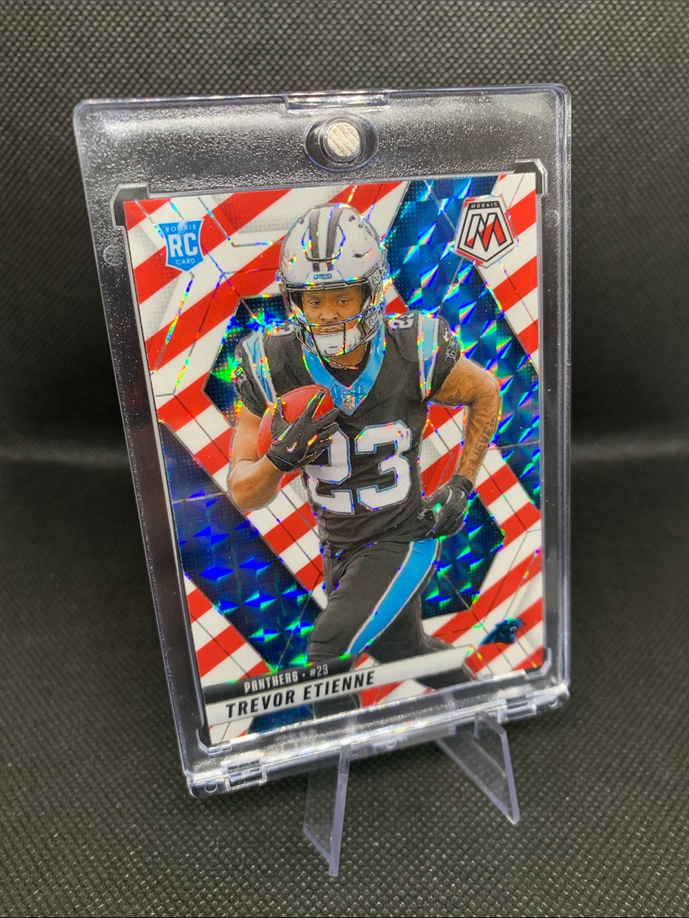 Trevor Etienne Rookie Card Panini Mosaic Carolina Panthers Running Back In Case!